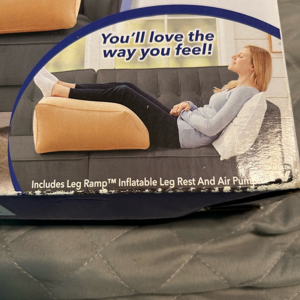 Leg Ramp Pillow - Gray - Picture 2 of 3